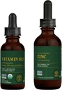 Global Healing Center - Vitamina B12 y Zinc Liquid Supplement Kit - Long-Lasting Energy, Immune System Boost, Hormone Balance