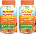 Emergen-C Vitamina C Gummies, Suplemento dietético para soporte inmunitario, Tangerina, sandía y sabor a manzano - 45 Conde x 2 (Pack de 2)