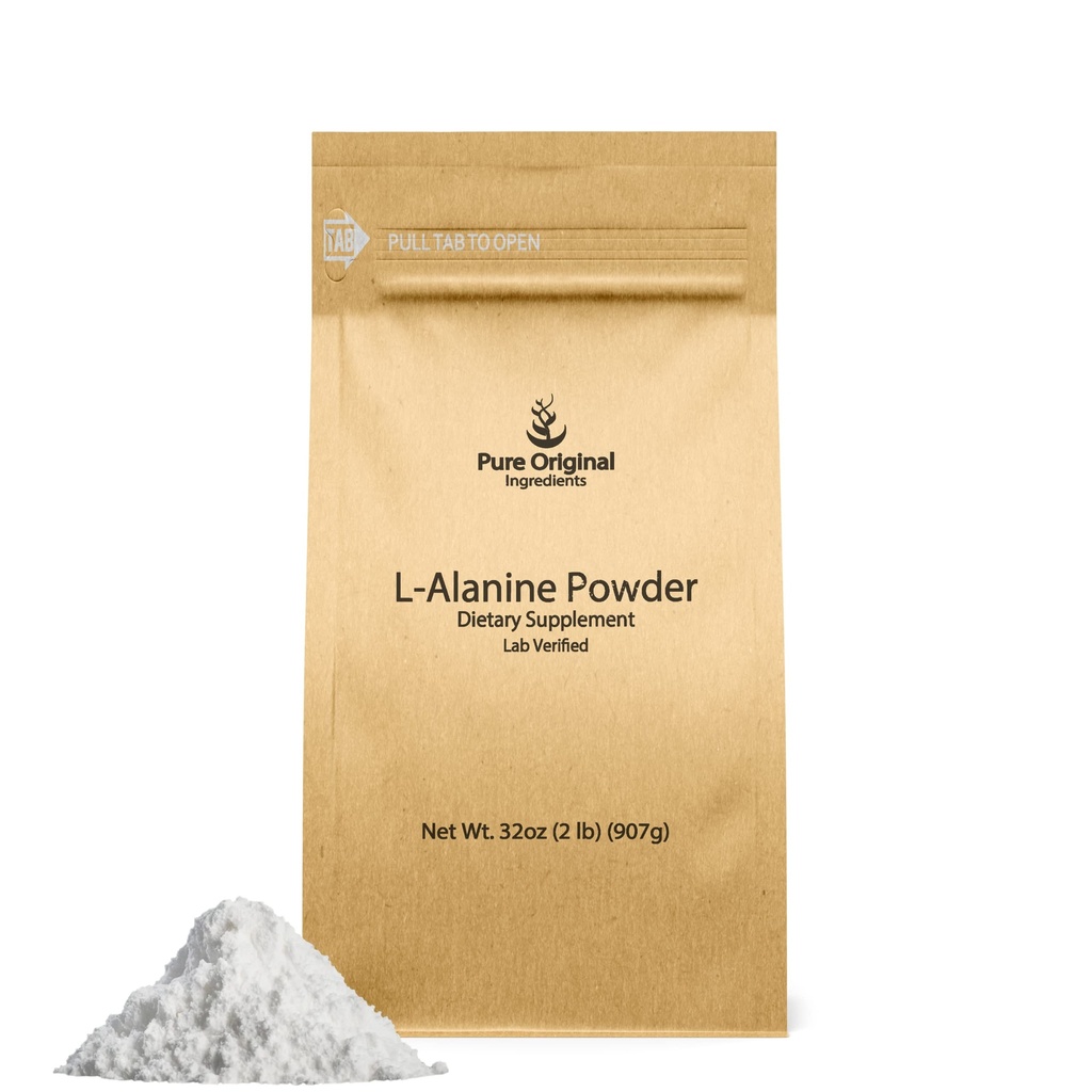 PURE ORIGINAL INGREDIENTES L-Alanine Powder (2 lb) Lab Verified, Always Pure, No Fillers Or Additives