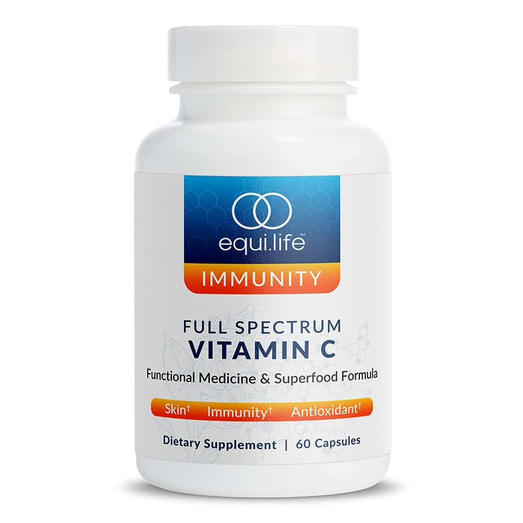 Suplemento de vitamina C con quercetina, Hibiscus y Rutina, Fórmula Antioxidante de base vegetal, libre de gluten, soya y lácteos, libre sin GMO, fácil de usar, 60 cápsulas