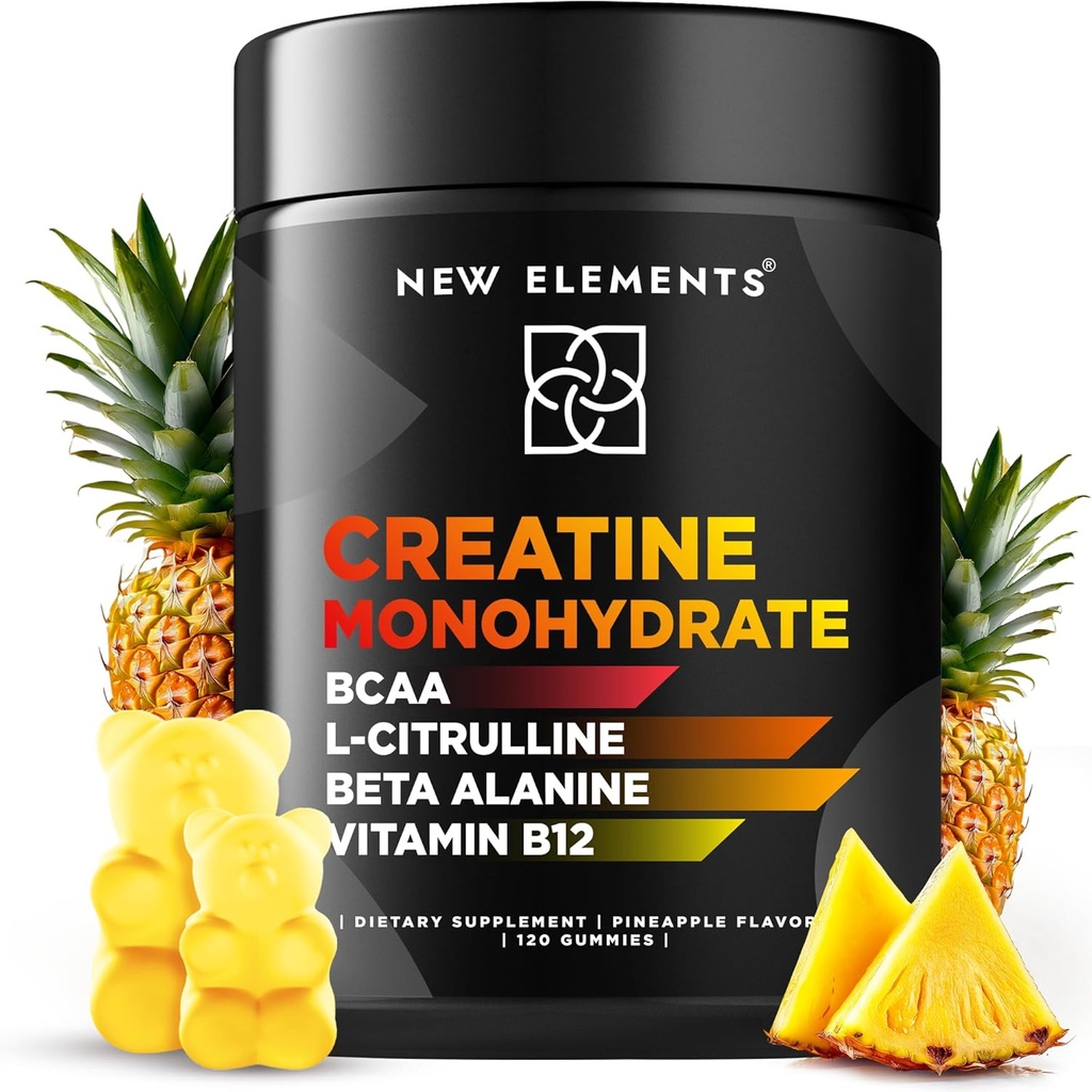 Cretina Monohydrate Gummies 5mg con BCAA L-Citrulline Beta Alanine &amp; Vitamina B12