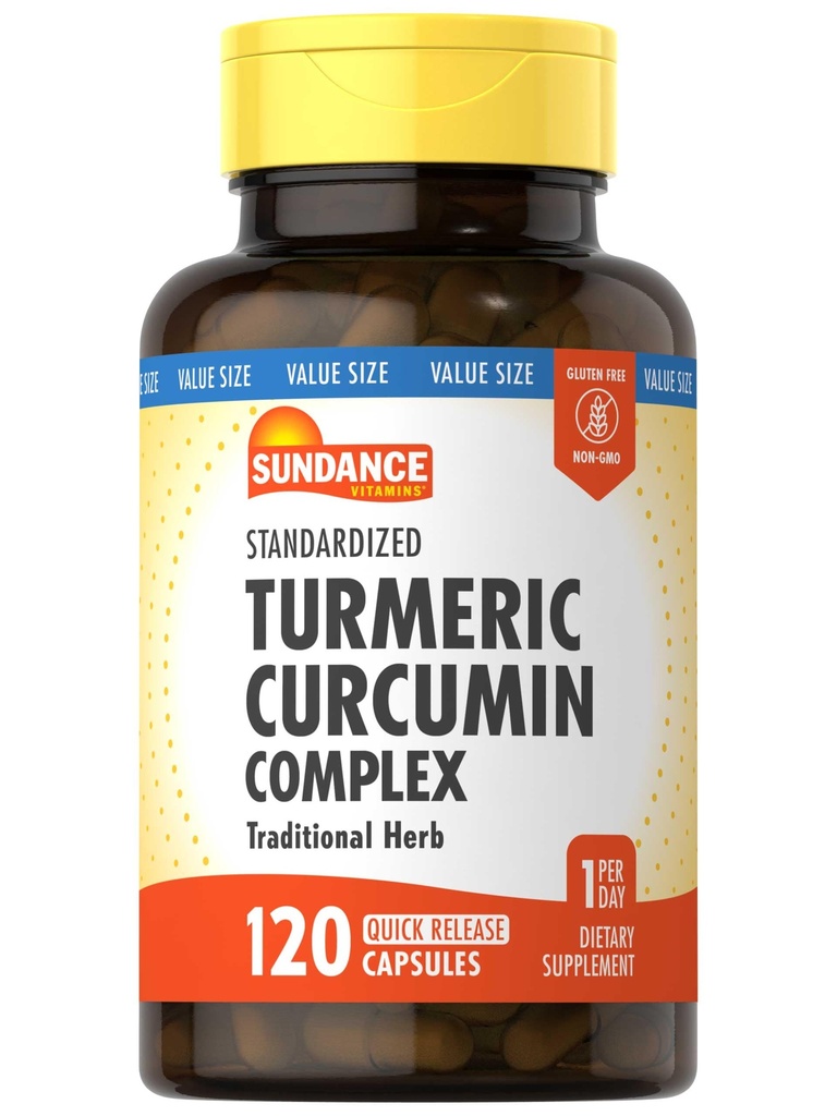 Sundance Turmeric Curcumin Complejo Silencio 120 Capsules Silencio con Black Pepper Extract Silencio Tradicional Herb