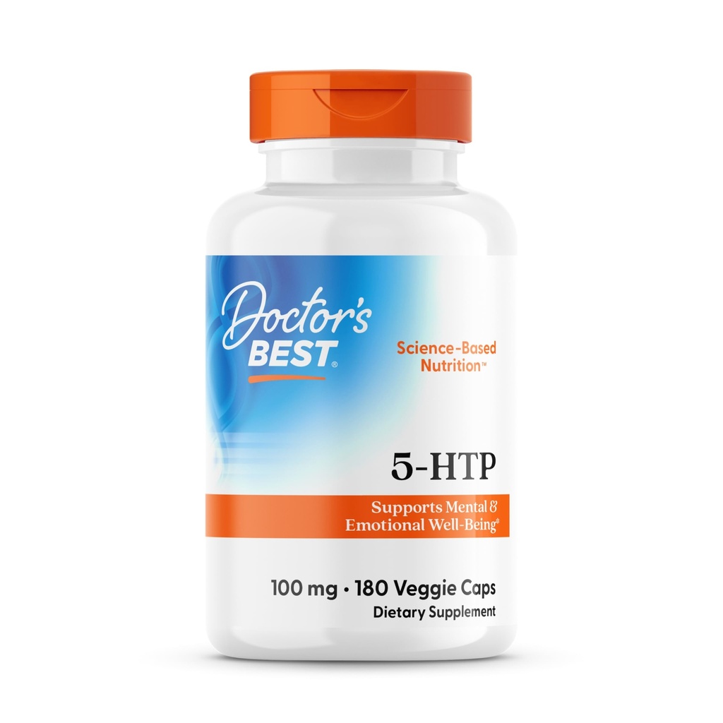 Los mejores médicos 5-HTP, soporta el bienestar mental y emocional, no GMO, libre de gluten, libre de soja, vegano 180 cápsulas