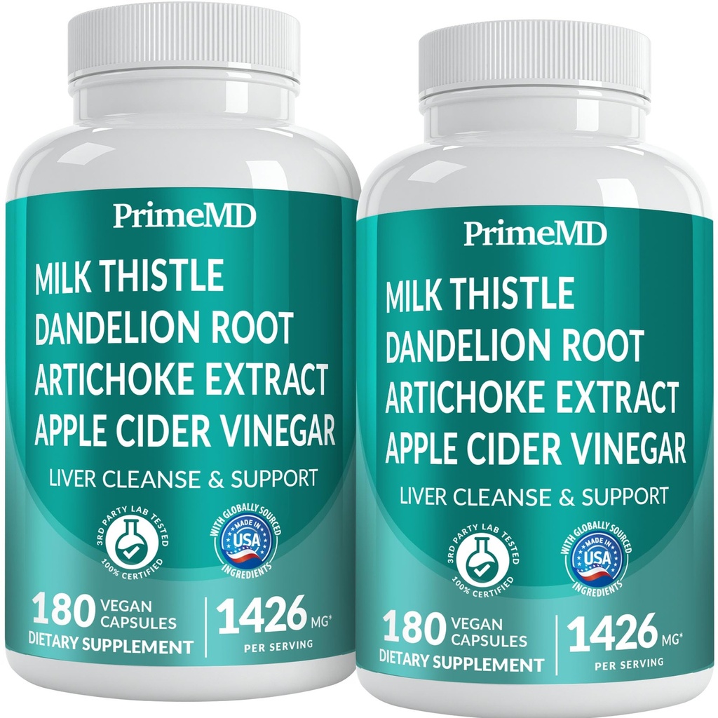 32-en-1 Limpiar Detox y Reparar con cardo de leche, Silymarin, Extracto de Artichoke, Polvo de Beetroot - Suplemento de Gallbladder con Active Liver Health Fórmula - 1426mg (180ct, Pack de 2)