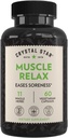 Crystal Star Muscle Relax (60 cápsulas) – Herbal Relief from Sore Muscles, Cramps & Spasms – Valerian Root, Jamaica Dogwood & Cramp Bark - Non-GMO