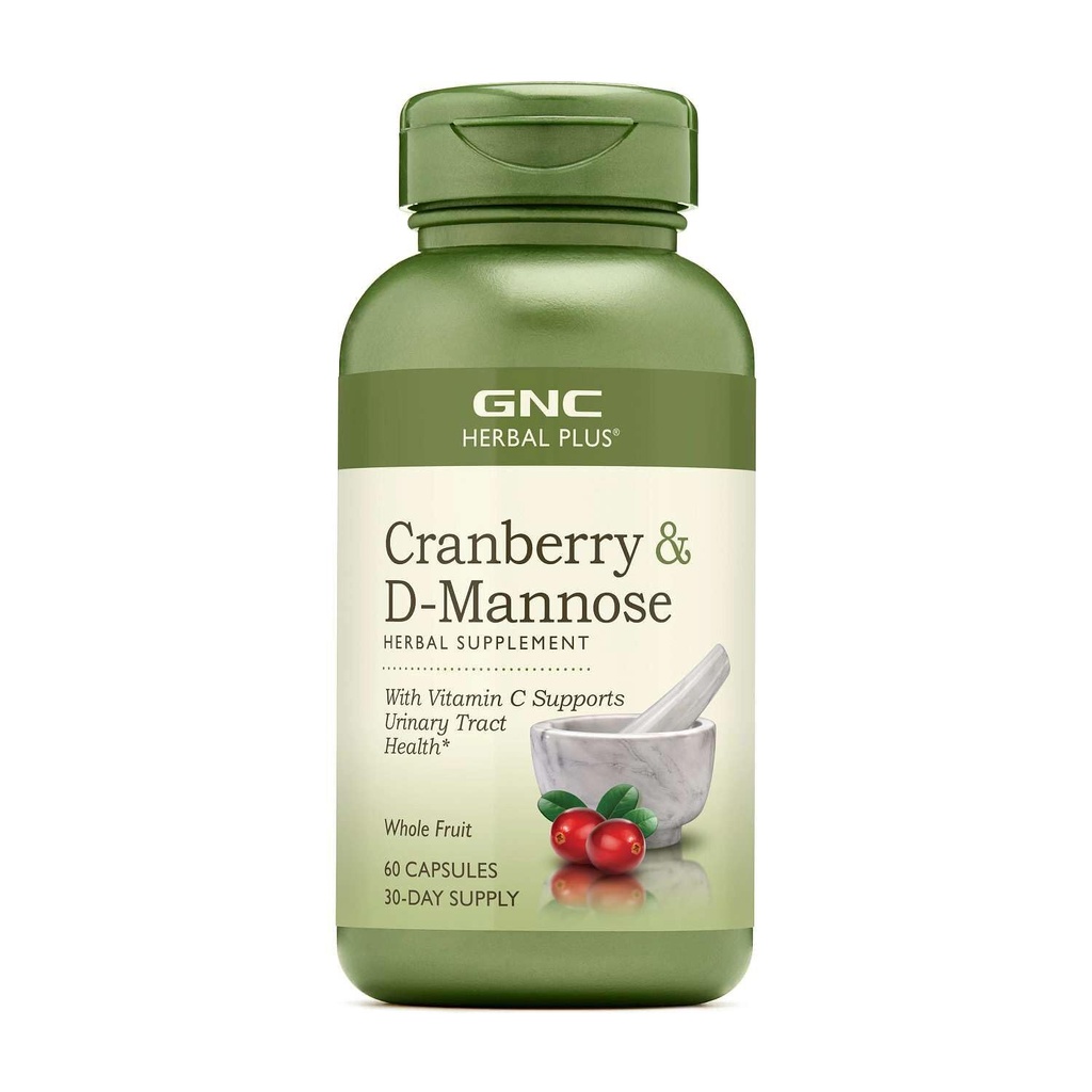 GNC Herbal Plus Cranberry D-Mannose, 60 cápsulas