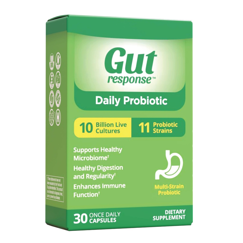 Probiótico diario para hombres " mujeres " , Lenta edad Digestiva, Boosts Immune System, Reduce el rubor, no GMO, Gluten Free " , 10 millones de CFU, 30 cápsulas