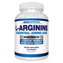 Arazo Nutrition Premium L Arginine - 1340mg Nitric Oxide Booster con L-Citrulline & Essential Amino Acids for Muscle Gain and Energy - Powerful NO Booster to Train Longer & Harder – 60 cápsulas