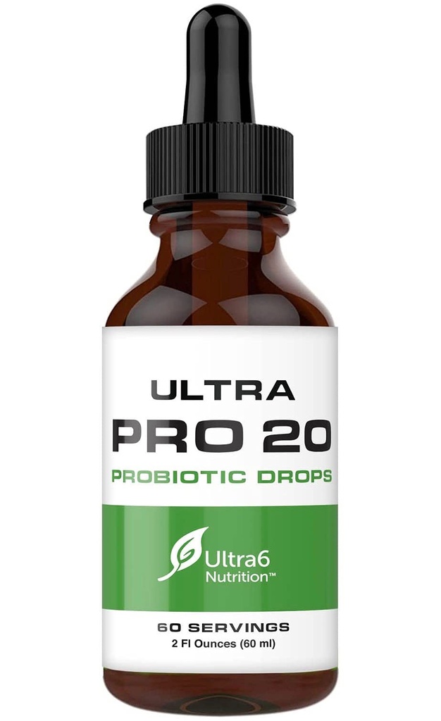 Probióticos de nutrición ultra6 para mujeres, hombres y niños - 20 suplemento de probiótico líquido de estrado para la salud digestiva " .