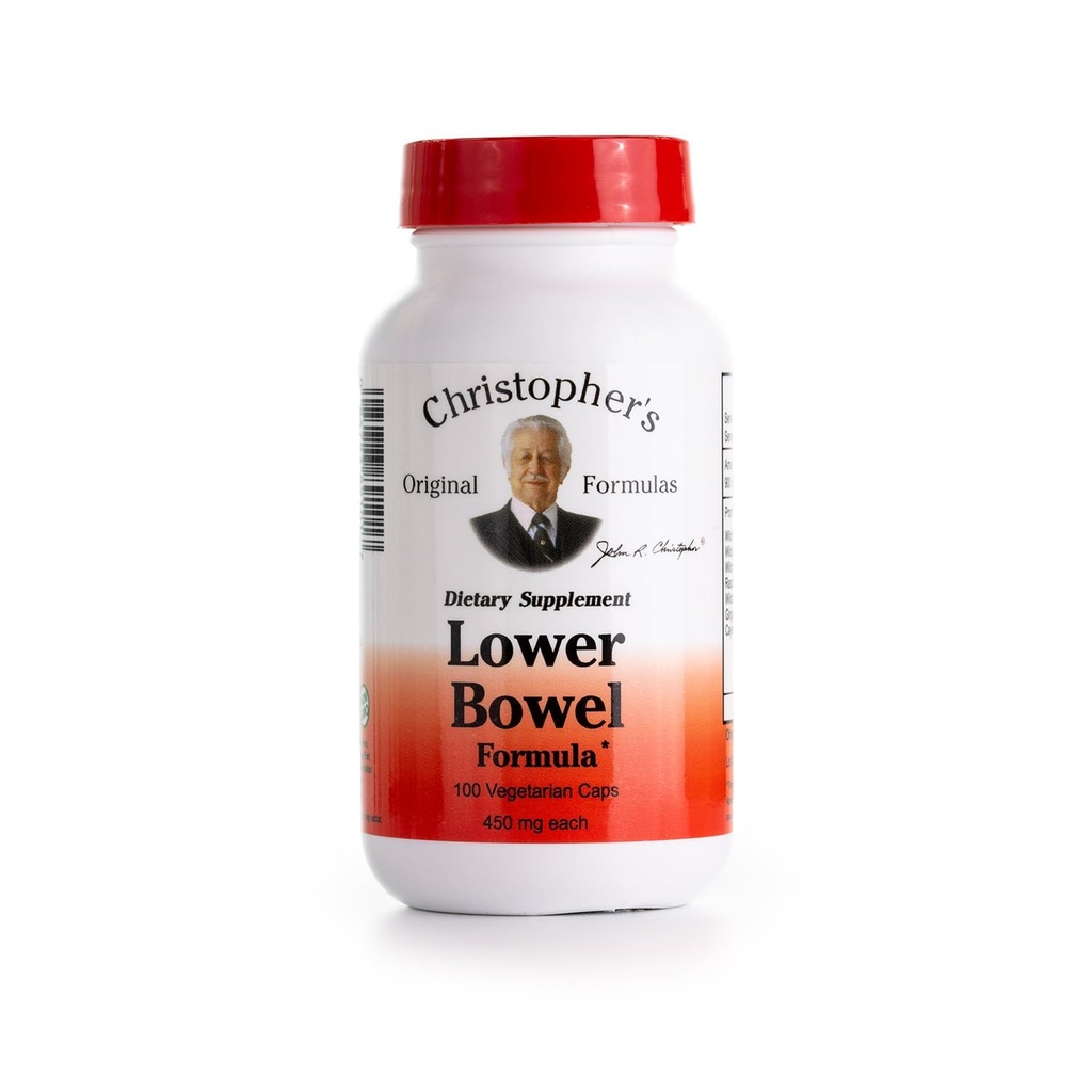 Christopher's Original Formulas Lower Bowel Cleanse Formula Capsules - Herbal Laxative Colon Cleanse y Gut Cleanse 100 ct.