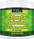Good Natured Premium Chlorella Spirulina Powder Silencio 85 Servings Silencio No-GMO Silencio Sunlight Grown ← Deep Green Color ← Cracked Cell Wall ← Alkalyzing ← High Protein ← Vegan Organic Capsules ← Mountain Water