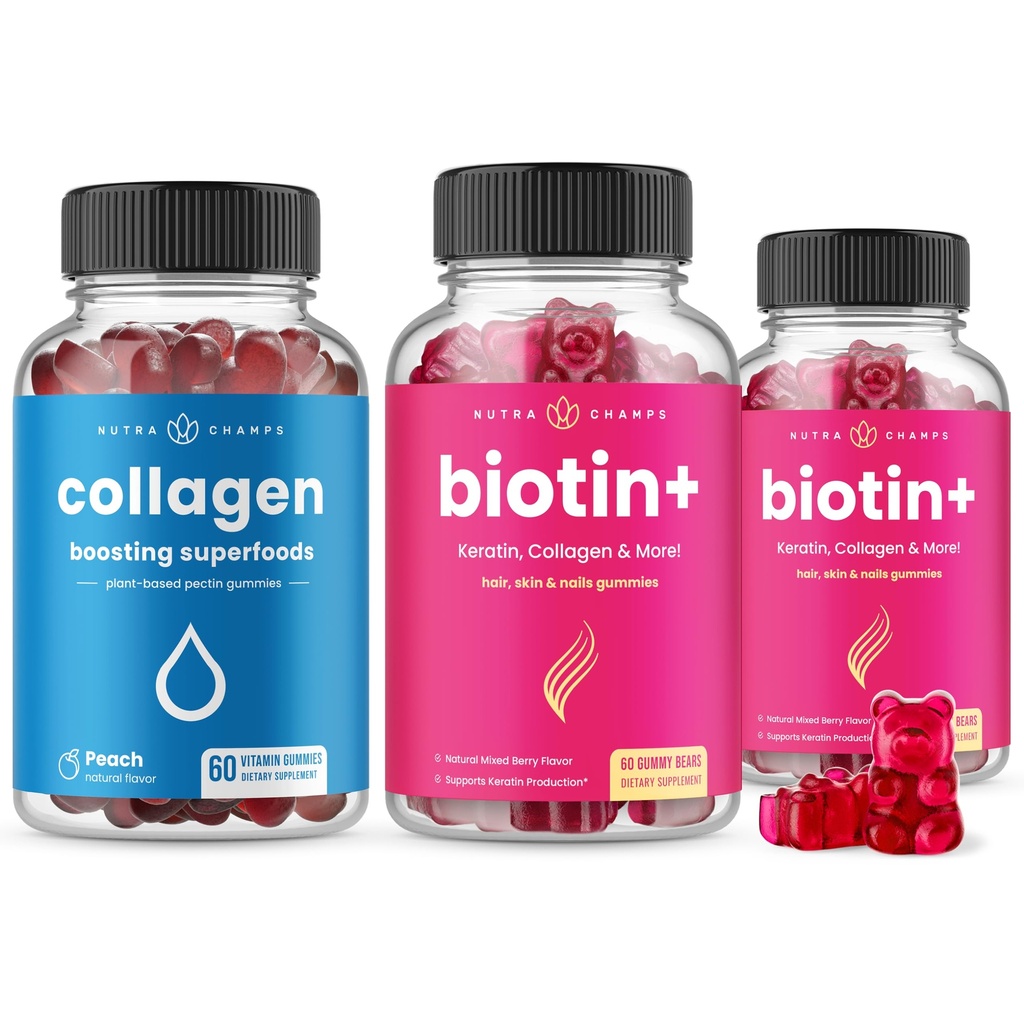 NutraChamps Pelo completo, Esquí y uñas Bundle