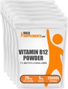 BulkSupplements.com Vitamina B12 Metilcobalamina Polvo - 1% B12 Metilcobalamina, Esencial B Vitamina - B12 Suplemento, Gluten Gratis, 20 mg por Serving, 5kg (11 libras) (Pack of 1)
