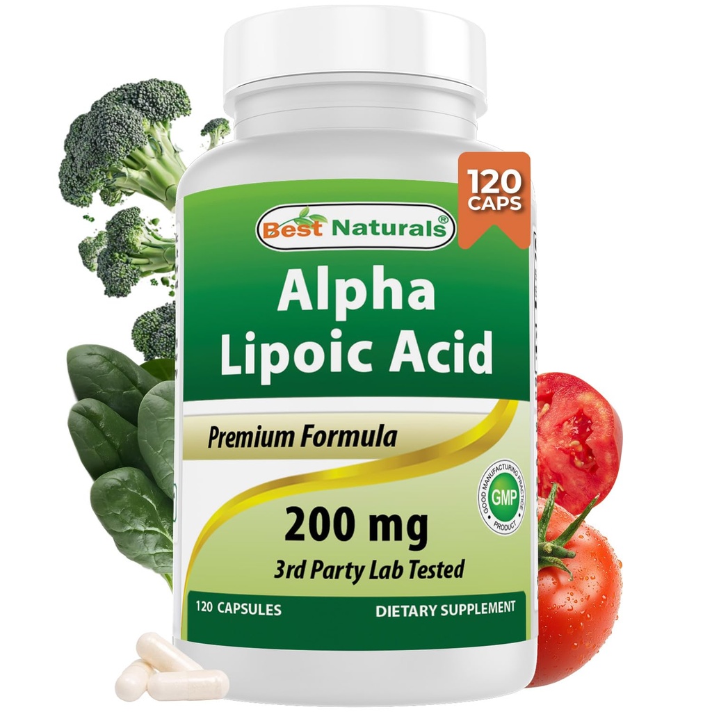 Mejores Naturales Ácido Lipoico alfa 200 Mg 120 Capsules