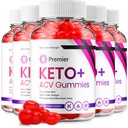 (5 Pack) Premier Keto ACV Gummies - Advanced Formula Premiere Keto Plus ACV Gummies Apple Cider Vinegar Premier ACV Suplemento dietético Comentarios Hombre Mujeres (300 Gummies)