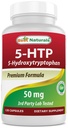 Mejores Naturales 5-HTP 50 mg 120 Capsules, 5 HTP Capsules Soporta Relajación & reposo sueño