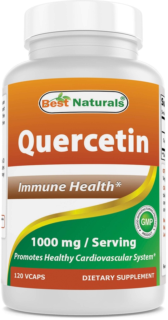 Mejores Naturales Quercetina 1000 mg/Serving 120 Veggie Capsules (120 Cuenta (Pack of 1))