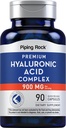 Piping Rock Hyaluronic Acid Capsules TEN 900mg TENIDO 90 Píldoras TENIDO Suplemento con MSM y Collagen ANTE Premium Complex for Women and Men TEN NO-GMO, Gluten Free