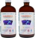 LIQUIDHEALTH Multivitamina líquida completa para niños, niños pequeños - Vitaminas esenciales, nutrientes " minerales, apoyo inmunológico, Gut Health - Made in The USA, Vegan, Non GMO, Sugar-Free (2 Pack)