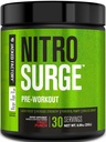 Jacked Factory NITROSURGE Pre Workout Suplemento - Endless Energy, Instant Strength Gains, Clear Focus &amp; Intense Pumps - NO Booster &amp; Powerful Preworkout Energy Powder - 30 Servings, Fruit Punch