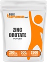 BulkSupplements.com Zinc Orotate Powder - Zinc Minerals Suplemento, para Immune Support - Gluten Free, 200mg por Serving, 500g (1.1 lbs) (Pack of 1)