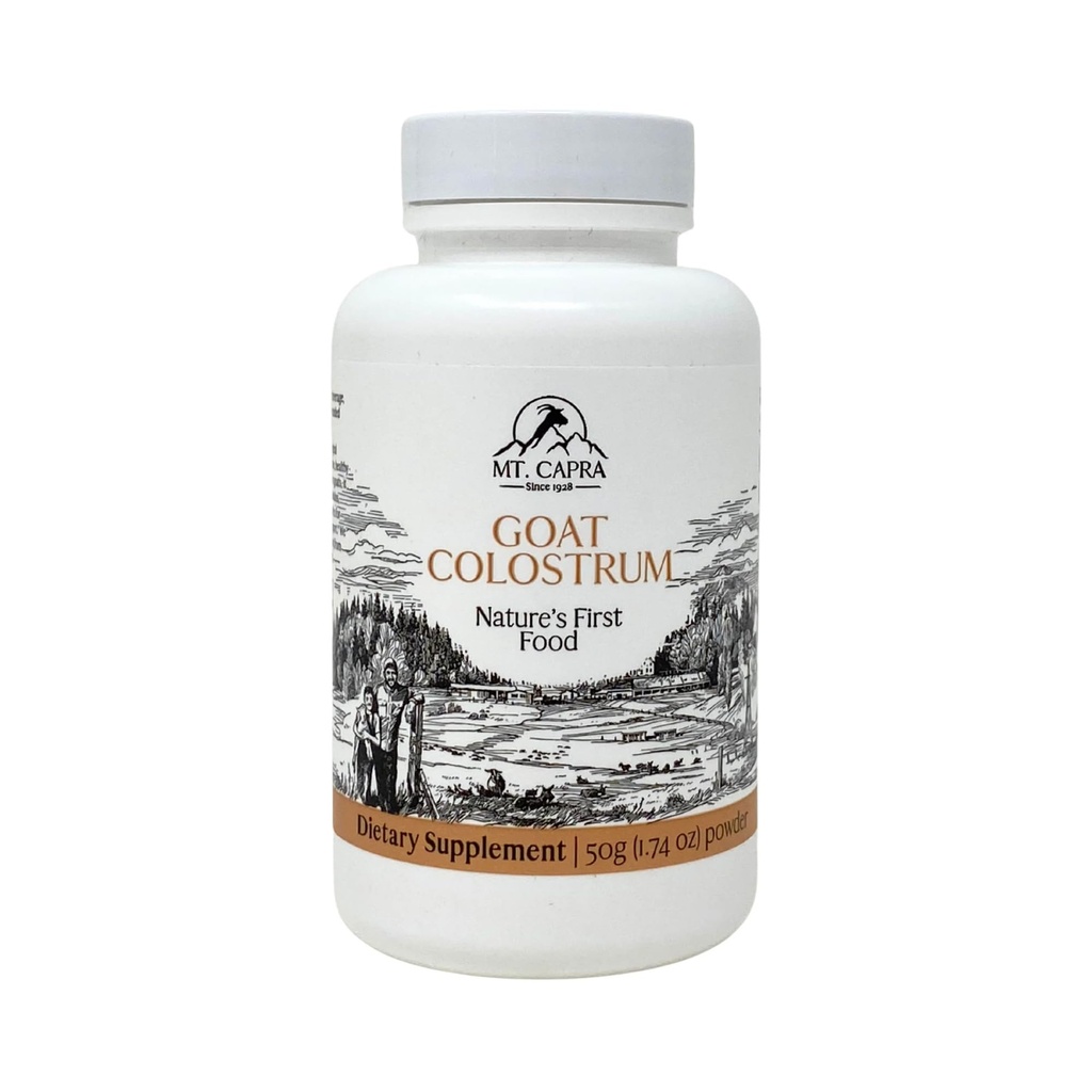 Mt. Capra Goat Milk Colostrum  durable for Healthy Immune System, Gut, and Athletic Performance ← Grass-Fed, High in Immunoglobulins ← 17 Servings - 1.76 oz