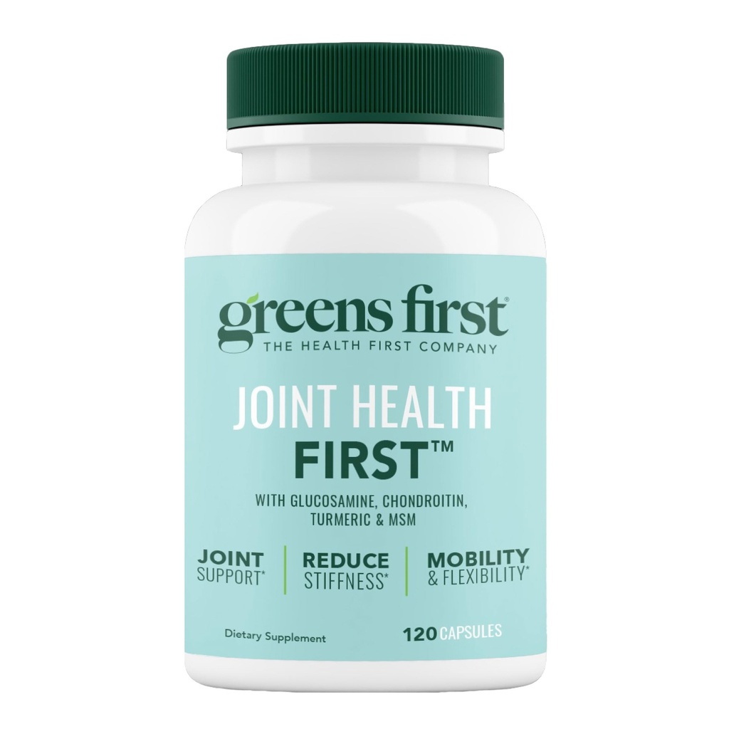Greens First Joint Health First - Natural Joint Support Supplement with MSM, Turmeric, Ashwagandha, " Ginger - for Joint Support - Non-GMO/Dairy-Free/Gluten-Free (120 Softgels)