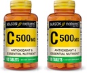 MASON NATURAL Vitamina C 500 mg - Soporta Sistema de Inmunidad Saludable, Antioxidante y Nutriente Esencial, 100 Tabletas (Pack of 2)