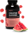 LEGION Creatine Monohydrate Gummies – Clean Chewable Creatine Supplement for Strength, Endurance &amp; Muscle Recovery – 30 Sour Watermelon Flavor Servings – Sin sabores artificiales o dulces