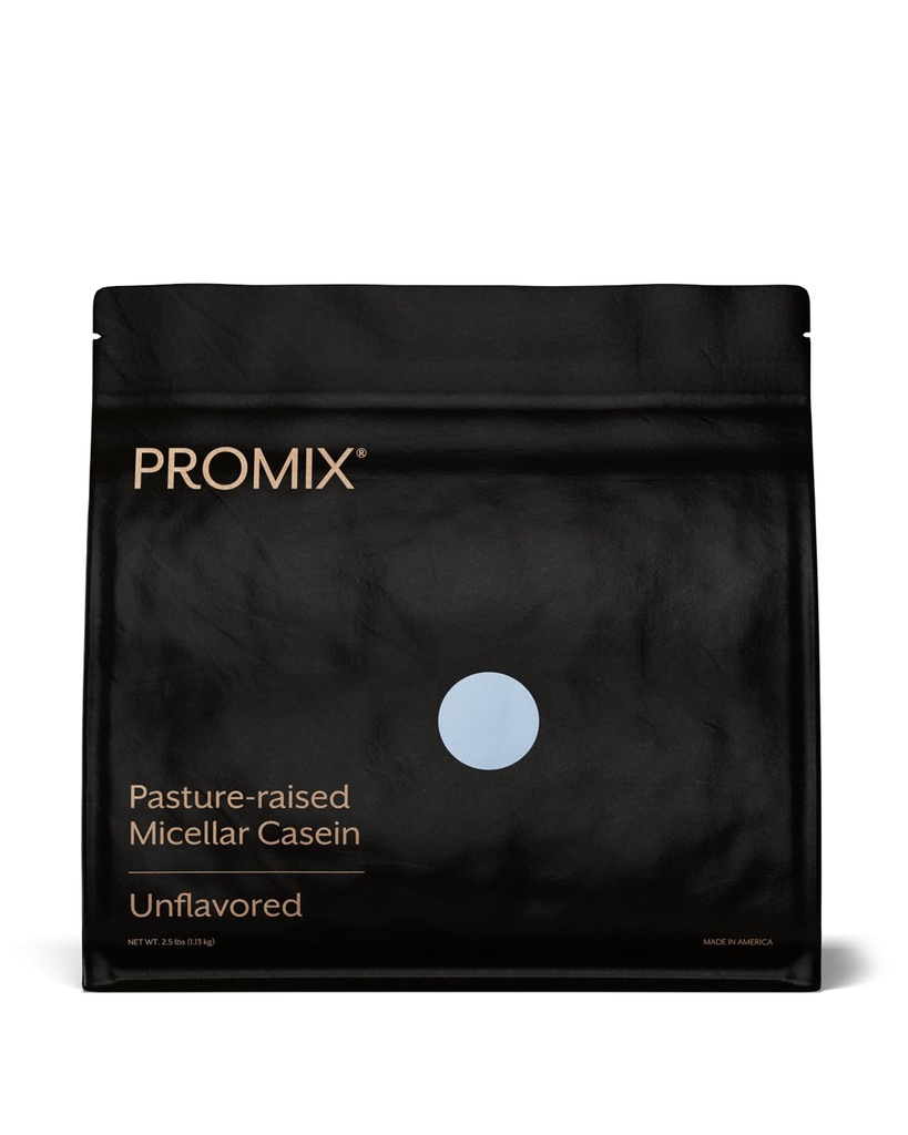 ProMix Nutrition Casein Protein Powder - Grass-Fed, Pasture Raised, Slow Release Micellar Casein - Gluten-Free - Unflavored, 2.5 Pound (Pack of 1)