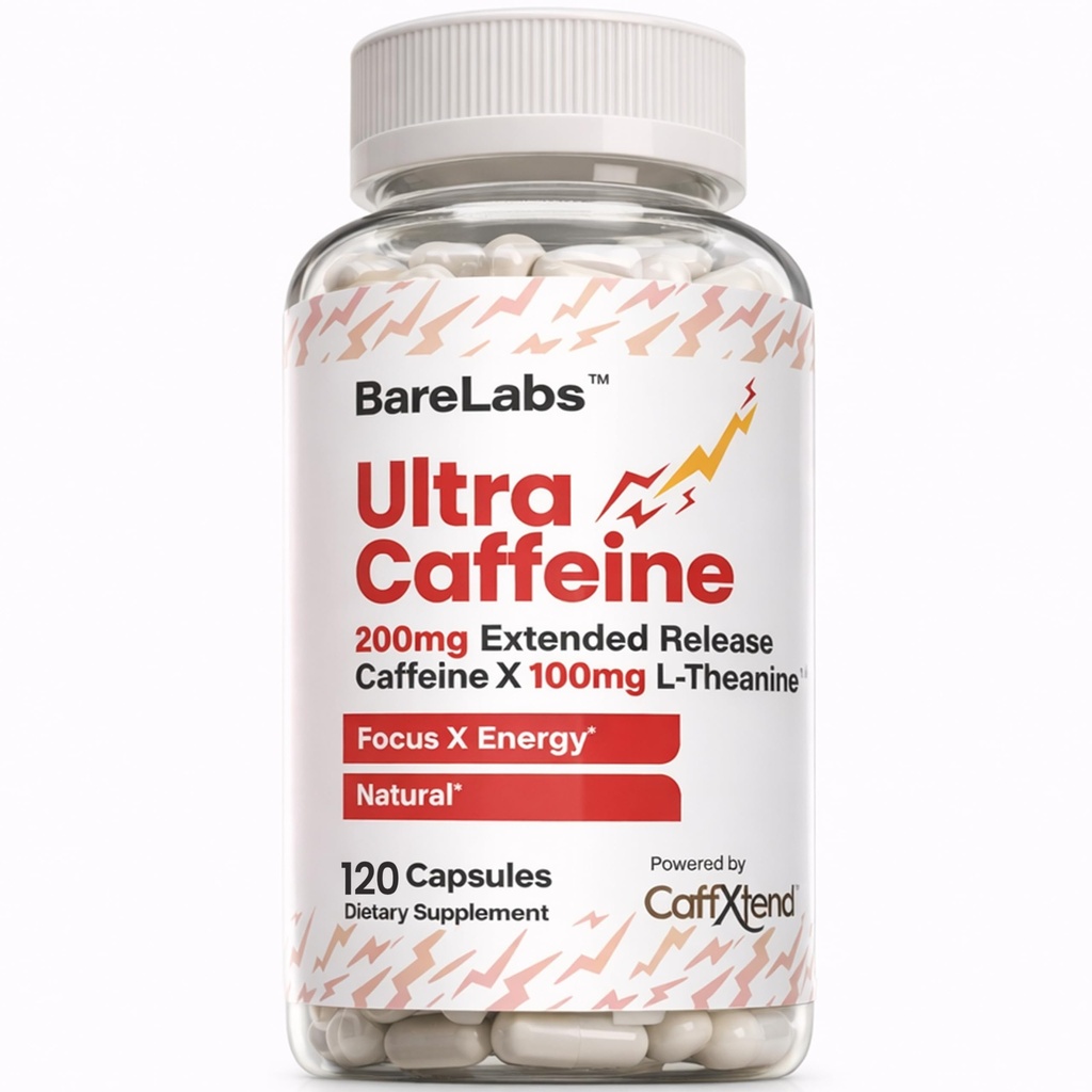 Píldoras de Caffeine + Caffeine L-Theanine + Focus & Energy Supplement + No Jitters, No Crash + Natural - 120 cápsulas