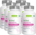 Igennus Methylated Prenatal Multivitamin for Women, Folate for MTHFR, High Absorption, Pure &amp; Clean, Gentle Iron, Choline, Calcium &amp; Magnesium, Vegan Pregnancy Vitamins, Halal, Non-GMO, 60 Tablets x 6