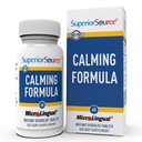 Fórmula de calma de la fuente superior, L-Theanine, Melatonin, Under The Tongue Quick Dissolve MicroLingual Tablets, 60 Ct, 5-HTP for Enhanced Serotonin Conversion, Sleep Support, Non-GMO