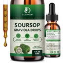 (2 Pack) Organic Soursop Graviola Liquid Drops, Soursop Extract Organic Pure for Natural Antioxidant, Cell Support " Regeneration, Immune Boost, Soursop Bitters Liquid Rich in Multivitamin - 2 FL OZ