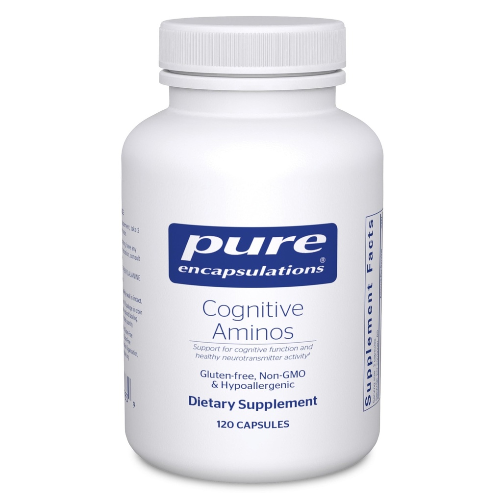 Pure Encapsulations Cognitive Aminos ← Hypoallergenic Supplement for Cognitive Function Support Ø 120 Capsules