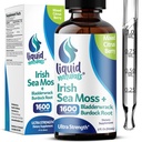 Gotas de Moss del Mar Irlandés - Citrus Berry Flavor - 92+ Minerales Esenciales & Vitaminas - Energía, Skin, Gut, Recuperación - Fledderwrack y Burdock Root - 2 fl. oz