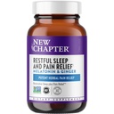 Nuevo capítulo de Ayuda al sueño, Restablecimiento del sueño y alivio del dolor, Melatonin &amp; Ginger Suplemento del sueño, Gluten Free and Non-GMO, 30 cápsulas vegetarianas