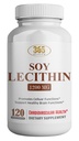LFE HEALTH Lecithin 1200mg, alta potencia, 120 Softgels, combinación natural de ácidos grasos esenciales para apoyar la función cerebral y nerviosa- grado de alimentación de lecitina, 1200 mg por ser, suplemento dietético