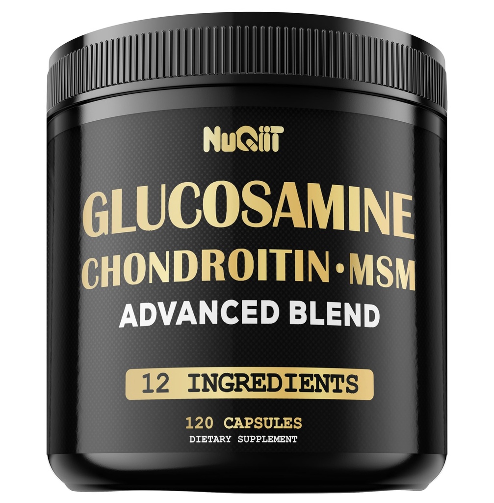Glucosamine Chondroitin MSM with Immune & Joint Support Supplement 2000mg - Turmeric Curcumin Root, Boswellia, Elderberry, Echinacea &amp; Más - 120 Capsules - Bone Health, Flexibility & Strength Support