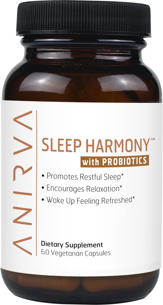 Armonía del sueño - Suplemento natural del sueño con Probióticos, Magnesio, Ashwagandha, Chamomile, GABA, Melatonina - Suplemento no-Habit para la relajación, alivio del estrés, mejor ayuda al sueño