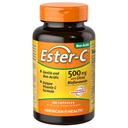 American Health Ester-C with Citrus Bioflavonoids Capsules - Gentle On Stomach, Non-Acidic Vitamin C - 500 mg, 60 Servings, 120 Condes