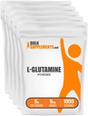 BulkSupplements.com L-Glutamine Powder - Glutamine Supplement, for Recovery & Gut Health - Unflavored & Gluten Free, 5g (5000mg) por Serving, 1kg (Pack of 5) (11 lbs)