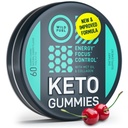 MCT Oil Keto Gummies Collagen Metabolism Booster - Pre Workout Gummy Energy Chews Keto Candy - Energía física y mental, Bajo Carb, Baja Calorie - 60 Cherry Collagen Gummies For Women and Men