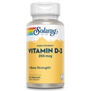 SOLARAY Vitamina D3 10000IU (250 mcg) - Vitamina D de alta potencia - con VIT D3 como Cholecalciferol - Huesos fuertes y suplemento de soporte de inmune - Garantía de 60 días, 60 Servimientos, 60 VegCaps
