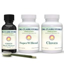 Dr Clark Store Intestine Support &amp; Cleanse Kit - con Tintura Verde Original de Black Walnut Hulls, Wormwood, y Cloves-Helps Maintain Optimum Intestinal Function