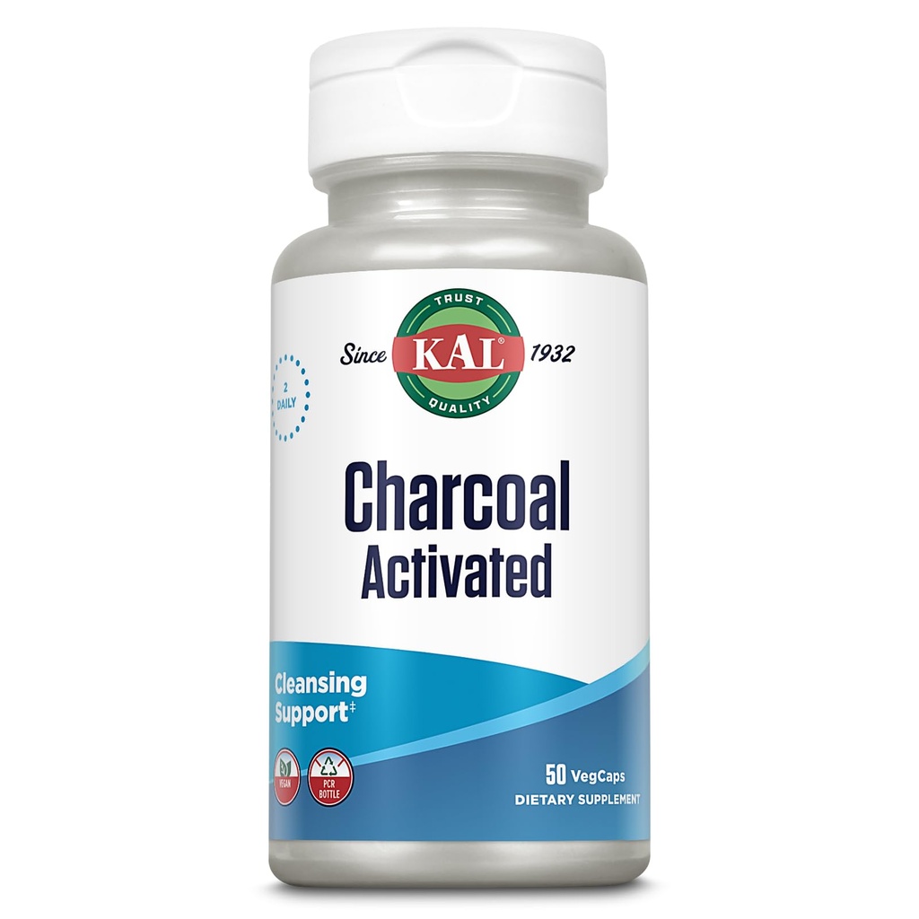 KAL Charcoal 280mg - 50 cápsulas