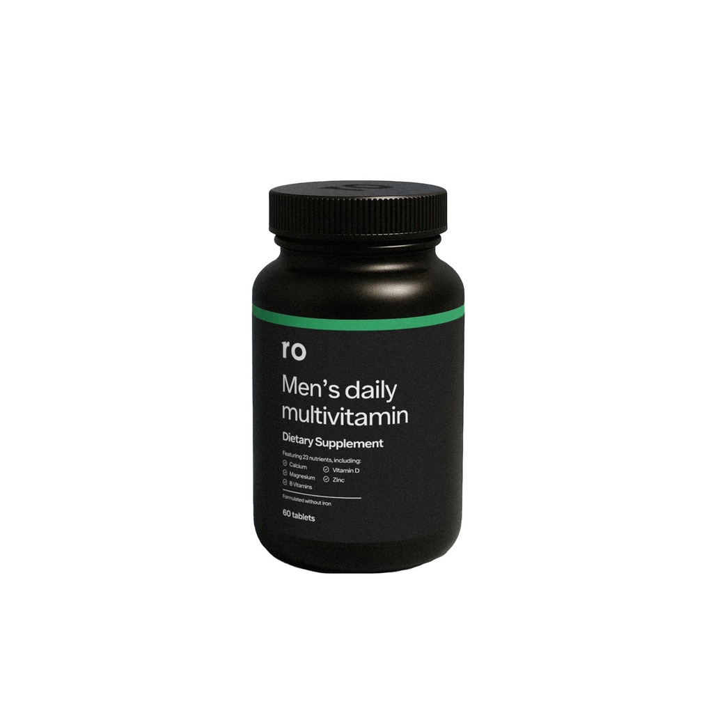 Ro Daily Multivitamínico para Hombres TENIDO Apoyo a la Actividad Física, Cerebro + Salud del Corazón, y Sistema Inmunitario con 23 Nutrientes Clave Incluyendo Calcio, Magnesio y Zinc TENIDO 30-Day Supply (60 Tablets)