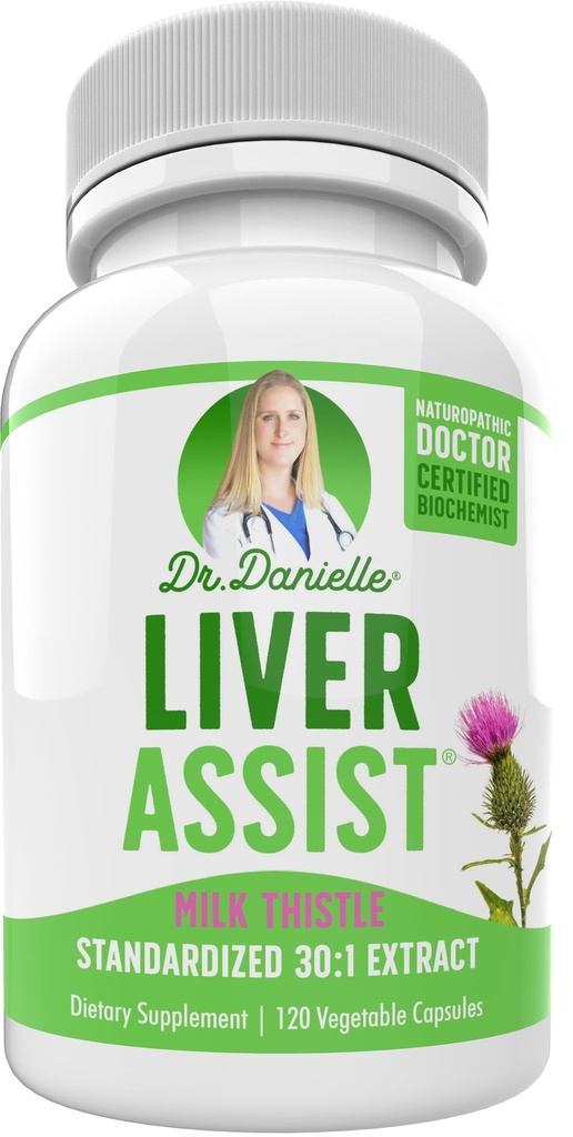 Los mejores suplementos de hígado con carburante de leche - Detox de limpieza de hígado ecológico - Soporte para hombres y mujeres - Reparación de limpieza de desintoxicación - 120 cápsulas por el Dr. Danielle
