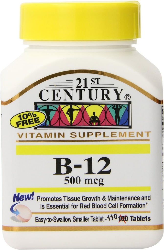 Siglo XXI B-12 500 mcg Tablets, 110-Count (Pack of 3)
