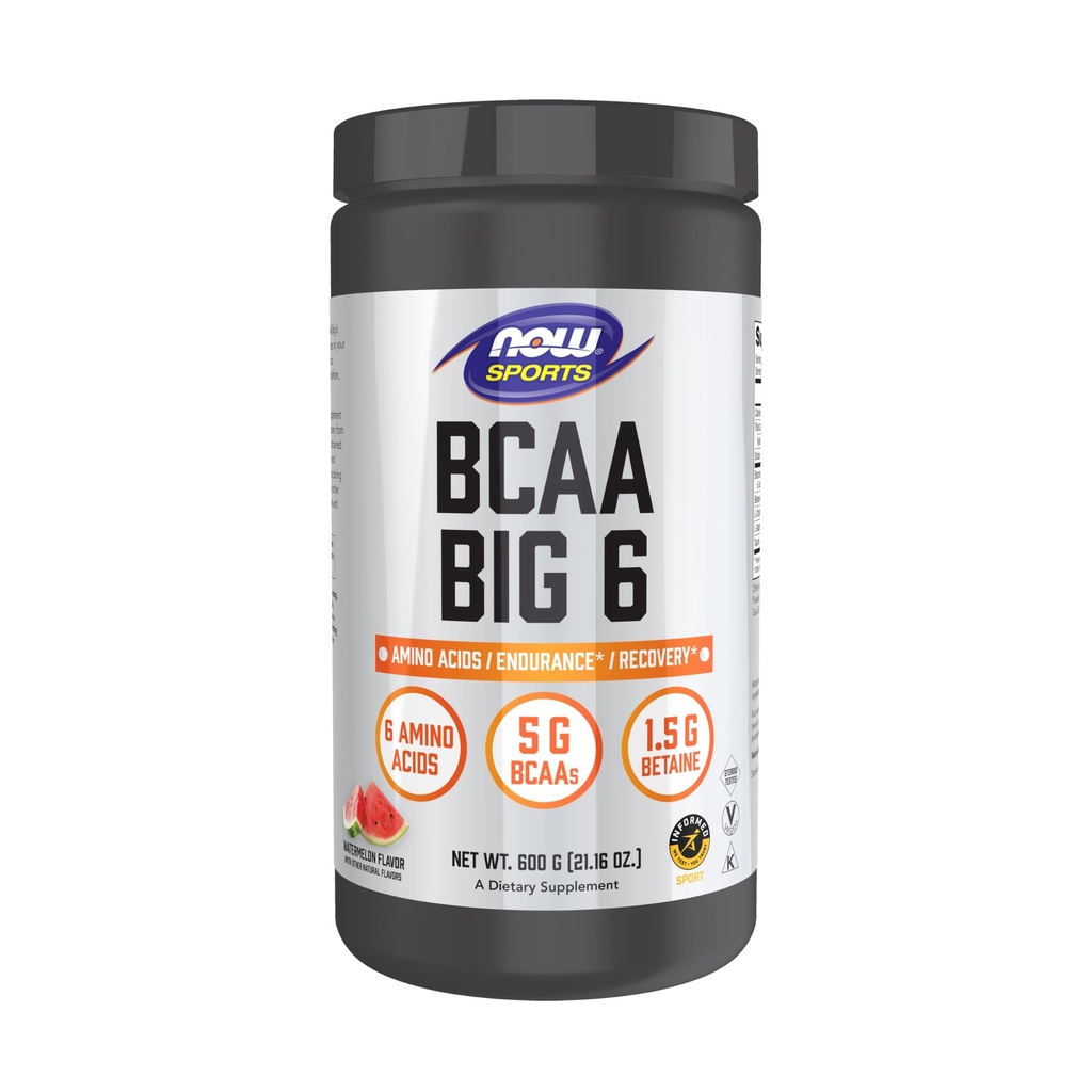 AHORA Foods Sports Nutrition, BCAA (Branched Chain Amino Acids) Big 6, Watermelon Flavor, 600 gramos